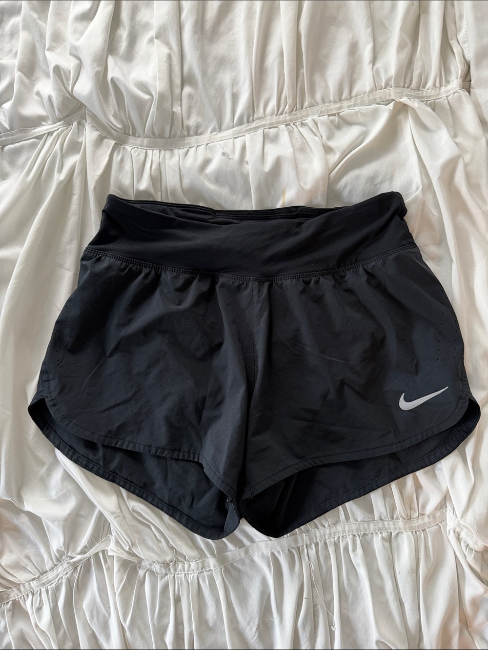 Nike Women’s Black Athletic Shorts with Reflective Swoosh